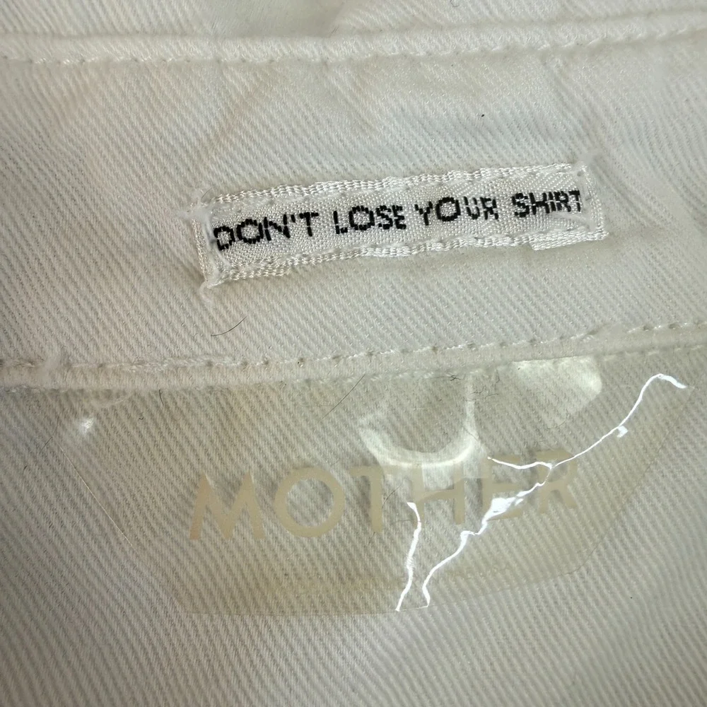 MOTHER Sleeveless Foxy Knot Shirt Womens Size S White Cotton Linen Tie Front Top - Picture 6 of 13